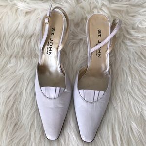 St. John lilac violet sling back heels size 8.5 B